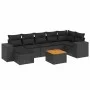 8-teiliges Gartensofa-Set und schwarze synthetische Rattankissen von , Gartensets - Ref: Foro24-3257882, Preis: 500,47 €, Rab...