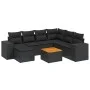 8-piece garden sofa set and black synthetic rattan cushions by , Garden sets - Ref: Foro24-3257889, Price: 500,47 €, Discount: %