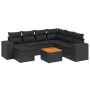 Set de sofás de jardín 8 piezas y cojines ratán sintético negro de , Conjuntos de jardín - Ref: Foro24-3257889, Precio: 508,2...