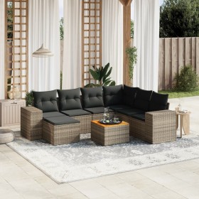 8-piece garden sofa set and gray synthetic rattan cushions by , Garden sets - Ref: Foro24-3257894, Price: 503,55 €, Discount: %