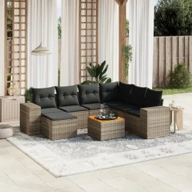 8-piece garden sofa set and gray synthetic rattan cushions by , Garden sets - Ref: Foro24-3257894, Price: 488,68 €, Discount: %