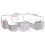 8-piece garden sofa set and gray synthetic rattan cushions by , Garden sets - Ref: Foro24-3257894, Price: 488,68 €, Discount: %