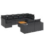 Gartensofa-Set 10-teilig mit schwarzen synthetischen Rattankissen von , Gartensets - Ref: Foro24-3257924, Preis: 651,88 €, Ra...