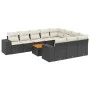 11-piece garden sofa set and black synthetic rattan cushions by , Garden sets - Ref: Foro24-3257953, Price: 644,03 €, Discoun...