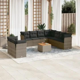 11-piece garden sofa set and gray synthetic rattan cushions by , Garden sets - Ref: Foro24-3256046, Price: 611,73 €, Discount: %