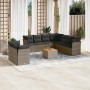 11-piece garden sofa set and gray synthetic rattan cushions by , Garden sets - Ref: Foro24-3256046, Price: 650,24 €, Discount: %