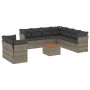11-teilige Gartensofagarnitur und graue synthetische Rattankissen von , Gartensets - Ref: Foro24-3256046, Preis: 621,30 €, Ra...