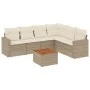 7-piece garden sofa set and beige synthetic rattan cushions by , Garden sets - Ref: Foro24-3256471, Price: 473,63 €, Discount: %