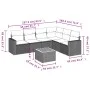 7-piece garden sofa set with gray PE rattan cushions by , Garden sets - Ref: Foro24-3256473, Price: 432,60 €, Discount: %