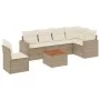 7-teiliges Gartensofa-Set und beigefarbene synthetische Rattankissen von , Gartensets - Ref: Foro24-3256478, Preis: 473,63 €,...