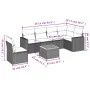 7-teiliges Gartensofa-Set und beigefarbene synthetische Rattankissen von , Gartensets - Ref: Foro24-3256478, Preis: 473,63 €,...