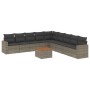 10-teiliges Gartensofa-Set mit grauen synthetischen Rattankissen von , Gartensets - Ref: Foro24-3256501, Preis: 602,17 €, Rab...
