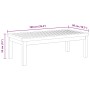 Mesa de centro de madera maciza de acacia 100x50x33 cm