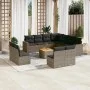 12-teiliges Gartensofa-Set mit grauen synthetischen Rattankissen von , Gartensets - Ref: Foro24-3256515, Preis: 738,77 €, Rab...