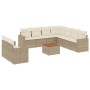 Garden sofa set with beige cushions 10 pieces synthetic rattan by , Garden sets - Ref: Foro24-3256520, Price: 723,64 €, Disco...