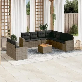 10-piece garden sofa set with gray synthetic rattan cushions by , Garden sets - Ref: Foro24-3256522, Price: 633,71 €, Discoun...