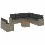 10-piece garden sofa set with gray synthetic rattan cushions by , Garden sets - Ref: Foro24-3256522, Price: 633,71 €, Discoun...