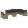 11-piece garden sofa set and gray synthetic rattan cushions by , Garden sets - Ref: Foro24-3256529, Price: 692,17 €, Discount: %