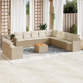 12-piece garden sofa set and brown synthetic rattan cushions by , Garden sets - Ref: Foro24-3256534, Price: 864,59 €, Discoun...