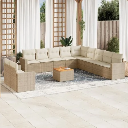 12-piece garden sofa set and brown synthetic rattan cushions by , Garden sets - Ref: Foro24-3256534, Price: 880,73 €, Discoun...