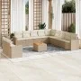 12-piece garden sofa set and brown synthetic rattan cushions by , Garden sets - Ref: Foro24-3256534, Price: 880,73 €, Discoun...