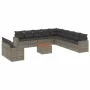 12-teiliges Gartensofa-Set mit grauen synthetischen Rattankissen von , Gartensets - Ref: Foro24-3256536, Preis: 792,32 €, Rab...
