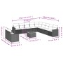 12-teiliges Gartensofa-Set mit grauen synthetischen Rattankissen von , Gartensets - Ref: Foro24-3256536, Preis: 816,93 €, Rab...