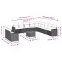 12-teiliges Gartensofa-Set mit grauen synthetischen Rattankissen von , Gartensets - Ref: Foro24-3256536, Preis: 792,32 €, Rab...