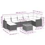 Garden sofa set with beige cushions 8 pcs PE rattan by , Garden sets - Ref: Foro24-3256562, Price: 534,59 €, Discount: %