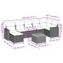 Gartensofa-Set mit beigen Kissen 8 Stück PE-Rattan von , Gartensets - Ref: Foro24-3256562, Preis: 534,51 €, Rabatt: %