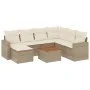 Gartensofa-Set mit beigen Kissen 8 Stück PE-Rattan von , Gartensets - Ref: Foro24-3256569, Preis: 534,59 €, Rabatt: %