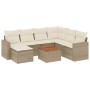 Gartensofa-Set mit beigen Kissen 8 Stück PE-Rattan von , Gartensets - Ref: Foro24-3256569, Preis: 534,51 €, Rabatt: %