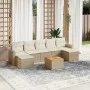 Garden sofa set with beige cushions 8 pcs PE rattan by , Garden sets - Ref: Foro24-3256583, Price: 500,30 €, Discount: %