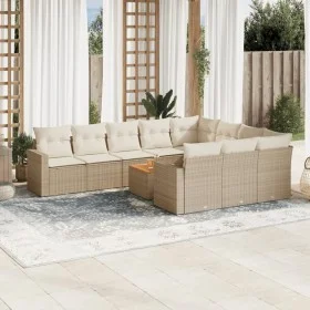 11-teiliges Gartensofa-Set mit beigen synthetischen Rattankissen von , Gartensets - Ref: Foro24-3256632, Preis: 715,65 €, Rab...