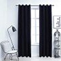 Cortinas opacas con anillas 2 pzas terciopelo negro 140x225 cm en Cortinas y visillos | Comprar online en Foro24