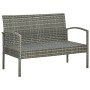 4-teiliges Gartenmöbel-Set und Kissen synthetisches Rattangrau von vidaXL, Gartensets - Ref: Foro24-45787, Preis: 204,15 €, R...
