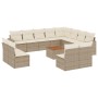 Gartensofa-Set mit Kissen, 13-teilig, beiges synthetisches Rattan von , Gartensets - Ref: Foro24-3256702, Preis: 843,39 €, Ra...