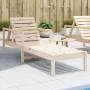 Solid pine wood lounger 199.5x62x55 cm by , Loungers - Ref: Foro24-832538, Price: 93,59 €, Discount: %
