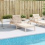 Tumbona de madera maciza de pino 199,5x62x55 cm de , Tumbonas - Ref: Foro24-832538, Precio: 94,51 €, Descuento: %