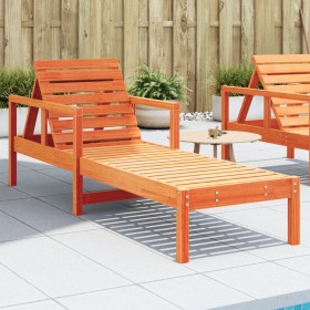 Wachsbraune Liege aus massivem Kiefernholz, 199,5 x 62 x 55 cm von , Liegen - Ref: Foro24-844642, Preis: 101,70 €, Rabatt: %