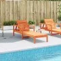 Tumbona de madera maciza de pino marrón cera 199,5x62x55 cm de , Tumbonas - Ref: Foro24-844642, Precio: 100,47 €, Descuento: %