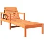 Tumbona de madera maciza de pino marrón cera 199,5x62x55 cm de , Tumbonas - Ref: Foro24-844642, Precio: 100,47 €, Descuento: %