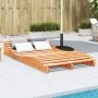Tumbona de madera maciza de pino marrón cera 205x110x31,5 cm de , Tumbonas - Ref: Foro24-844654, Precio: 131,90 €, Descuento: %