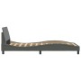 Bed frame with headboard in dark gray fabric 100x200 cm by , Beds and slatted bases - Ref: Foro24-373126, Price: 97,22 €, Dis...