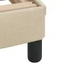 Bed frame with cream fabric headboard 100x200 cm by , Beds and slatted bases - Ref: Foro24-373130, Price: 113,34 €, Discount: %
