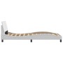 Estructura de cama cabecero cuero sintético blanco 100x200 cm de , Camas y somieres - Ref: Foro24-373139, Precio: 113,28 €, D...