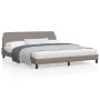 Bed frame with headboard in taupe gray fabric 180x200 cm by , Beds and slatted bases - Ref: Foro24-373229, Price: 158,68 €, D...