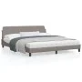 Estructura de cama con cabecero de tela gris taupe 180x200 cm de , Camas y somieres - Ref: Foro24-373229, Precio: 167,38 €, D...