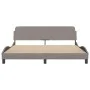 Bed frame with headboard in taupe gray fabric 180x200 cm by , Beds and slatted bases - Ref: Foro24-373229, Price: 169,00 €, D...