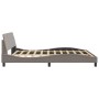 Bed frame with headboard in taupe gray fabric 180x200 cm by , Beds and slatted bases - Ref: Foro24-373229, Price: 158,68 €, D...